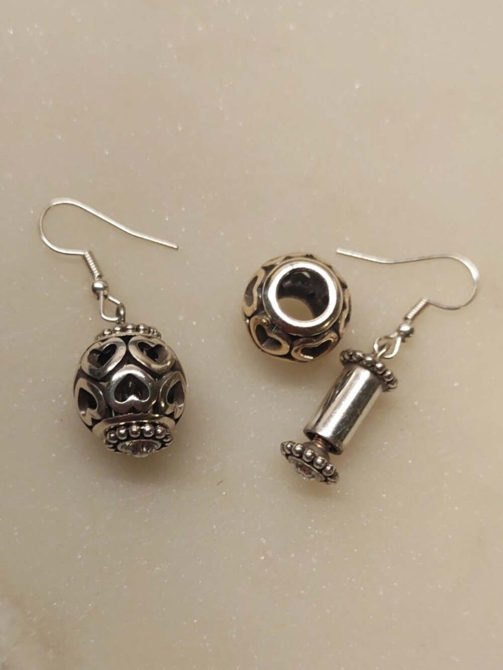 SALE!🔥 Brighton Glimmer Twist Interchangable Earrings with Heart Cut Out Beads - Picture 13 of 13